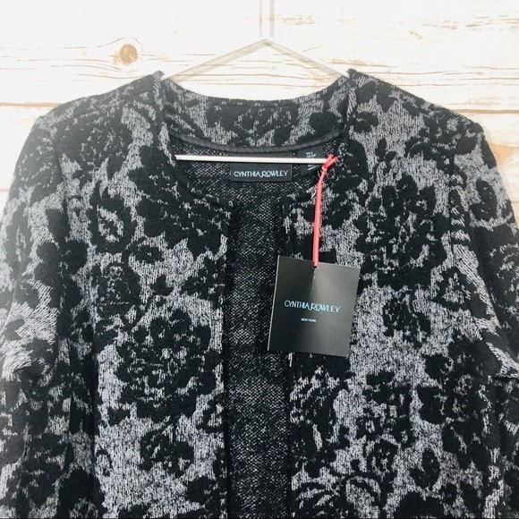 Cynthia Rowley Wool blend long sleeve open front jacket with side pockets size - Picture 4 of 8